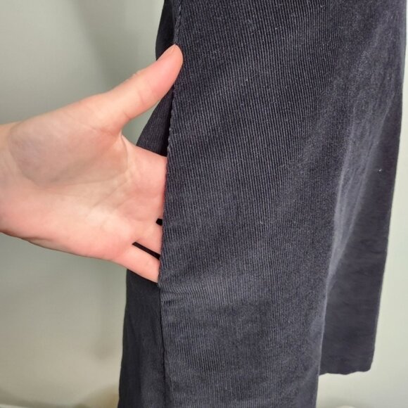 Aritzia Wilfred Isabella Black Corduroy Mini Dress Size 4 - Picture 11 of 16
